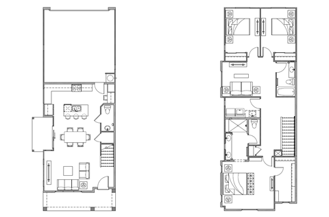 3 Bed - 2.5 Bath | sq.ft. Garden Court 2